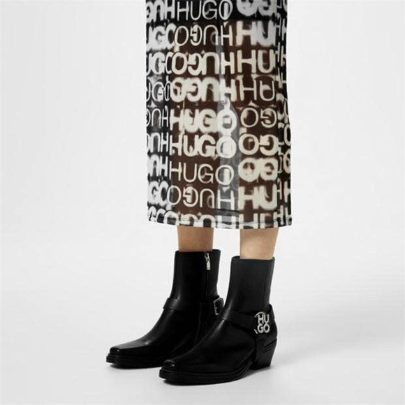 HUGO • KODY LEATHER ANKLE BOOTS - Picture 6 of 9